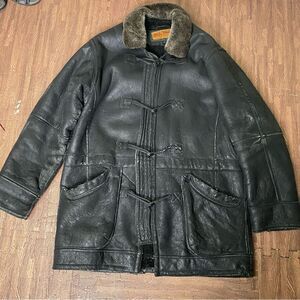 Vintage‎ Walter Davoucci Distressed Sheepskin Shearling Leather Jacket Men’s XXL